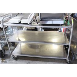 3-TIER SHELF ON WHEELS 46" X 22" X 36"