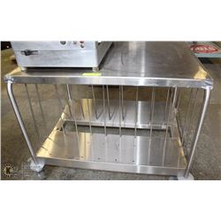 STAINLESS STEEL SERVICE CART 36"X30"X30"H