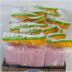 FLAT OF PLASTIC STRAWS