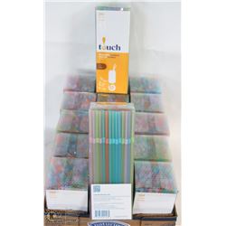 FLAT OF PLASTIC STRAWS