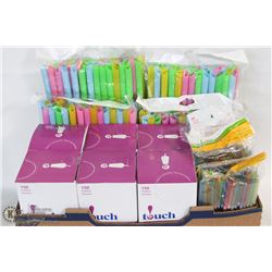FLAT OF PLASTIC STRAWS