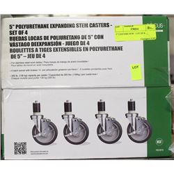 5" CASTORS NEW - LOT OF 4