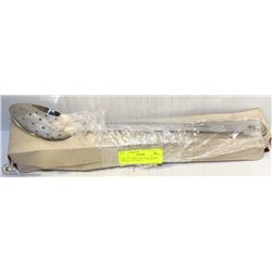 ON CHOICE: 12 NEW 15" STAINLESS PERFORATED SPOONS