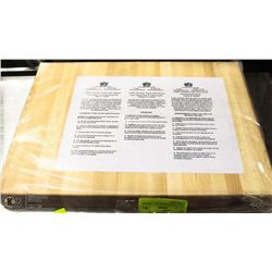 ON CHOICE:HARD CANADIAN MAPLE CARVING BOARD NEW