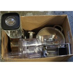 BLENDER, FRY CUTTER, STAINLESS STEEL POT & A