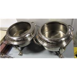 PAIR ROUND CHAFING DISHES