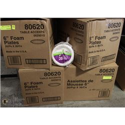4 CASES OF 6" FOAM PLATES