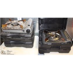 LOT OF 5 PORTABLE GAS BURNERS