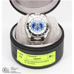 TORONTO ARGONAUTS MENS METAL WATCH