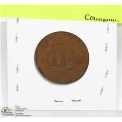 1942 LARGE HALF PENNY