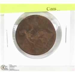 1889  ENGLISH LARGE ONE PENNY  COIN