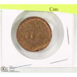 1943 LARGE HALF PENNY