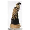 Image 1 : CARVED BUFFALO HORN BIRD FIGURE.