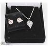 Image 1 : STERLING SILVER LEAF NECKLACE & EARRING SET.
