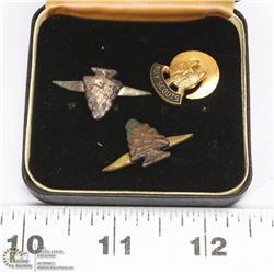 BUTTONS OF UTON VINTAGE INCL 2 ARROWHEADS