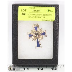 GERMAN VINTAGE MOTHER CROSS MEDAL SIGNATURE ON THE