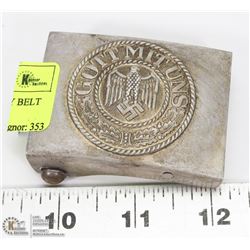 GERMAN VINTAGE MILITARY BELT BUCKLE MARKED RZM