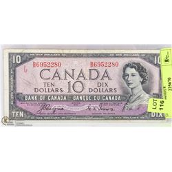 1954 CANADIAN DEVILS FACE $10 BILL.