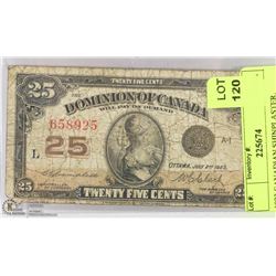 ON CHOICE: 1923 CANADIAN SHINPLASTER.