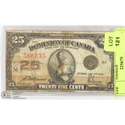 ON CHOICE: 1923 CANADIAN SHINPLASTER.