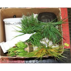 BOX OF SHOW HOME DECORE AND STAGING ITEMS