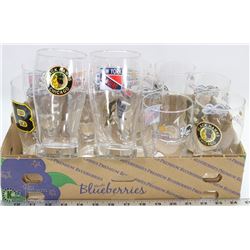 12 NHL 100 YR ANNIVERSARY BEER GLASSES
