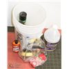 Image 1 : BUCKET WITH ARMORALL SPRAY  AND ETC