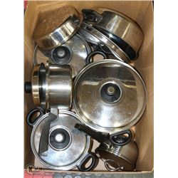LARGE BOX W/14-PC COOKWARE SET W/LIDS -