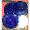 Image 1 : BOX W/BLUE GLASS BAKEWARE, DISHWARE,