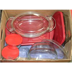 BOX W/PYREX & ANCHOR BAKEWARE