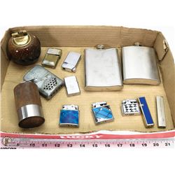 FLAT WITH ASSORTED LIGHTERS