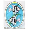 Image 1 : LARGE STAINED GLASS FISH WINDOW COVER