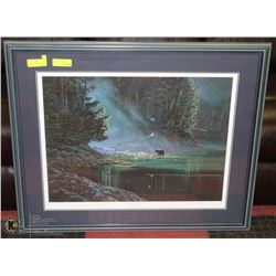 DUCKS  UNLIMITED BLACK BEAR AT LOW TIDE BY MARK