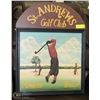 Image 1 : LARGE ST ANDREWS MEMBERS ONLY 3D GOLF SIGN