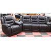Image 1 : NEW BROWN LEATHERETTE RECLINING SOFA WITH