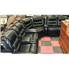 Image 1 : NEW BLACK LEATHERETTE RECLINING SECTIONAL