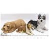 Image 1 : 3 ASSORTED DOG FIGURINES INCL SANDICAST