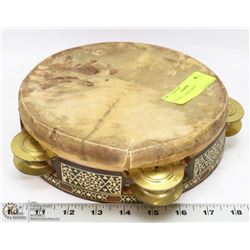 VINTAGE TAMBOURINE, RIPPED ON EDGE