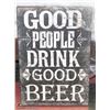 Image 1 : WOOD SIGN 'GOOD PEOPLE DRINK GOOD BEER' - GREAT