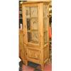 Image 1 : RUSTIC WOOD DISPLAY CABINET, 26 X 69 X 16