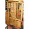 Image 2 : RUSTIC WOOD DISPLAY CABINET, 26 X 69 X 16