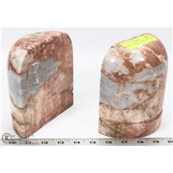PAIR OF MARBLE BOOK ENDS 6" X 5"
