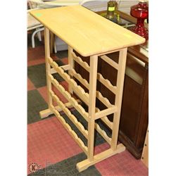 SOLID MAPLE WINE RACK TABLE
