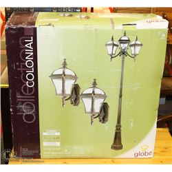 LAMP POST AND LIGHT SET