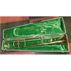 VINTAGE BOOSEY HAWKES TROMBONE W CASE