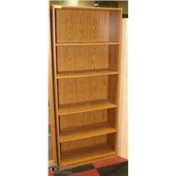 6' WOOD TONE BOOKSHELF
