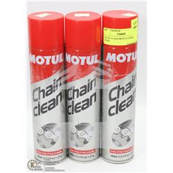 LOT OF 3 CANS MOTUL CHAIN CLEAN