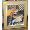Image 1 : 28 X 31 BUSCH BEER PICTURE, "RUNNING WITH THE BIG