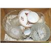 Image 1 : BOX OF ASSORTED GLASS DISHWARE.