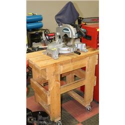 MASTERCRAFT 10" COMPOUND MITRE SAW ON ROLLING
